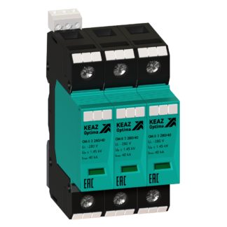 Ограничитель импульсных перенапряжений (УЗИП) OptiDin OM-I-3-280/12,5/RS